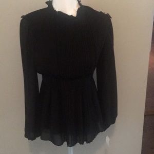 Max Studio Sheer Black Blouse